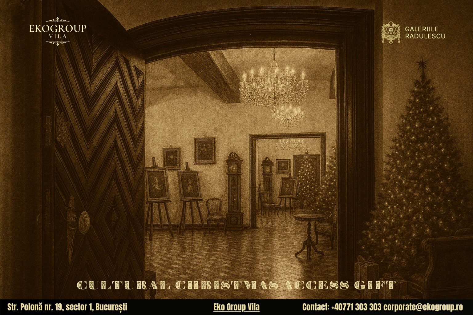 Cadou de Crăciun cu parfum interbelic: acces la expoziția «Crăciunul anilor ’30» la Eko Group Vila